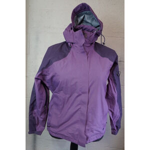 OUTDOOR RESEARCH HOODED PERTEX SHIELD WATERPROOF JACKET Womens size Large Purple